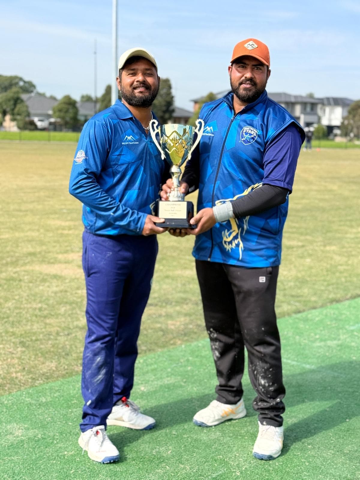 Northern Stars Cricket Club players celebrating their 2026 Tennis Ball Cricket Australia championship win
