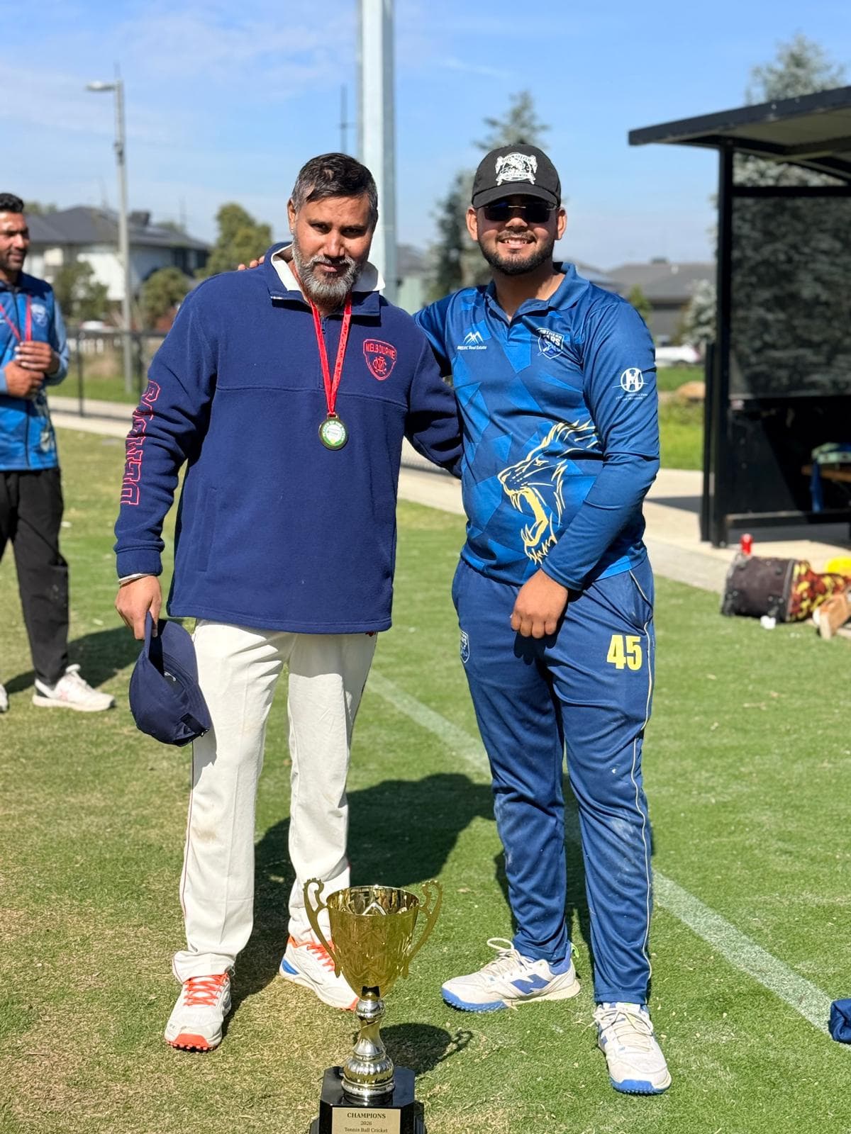 Northern Stars Cricket Club players celebrating their 2026 Tennis Ball Cricket Australia championship win